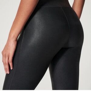 SPANX Size L Faux Leather Leggings
